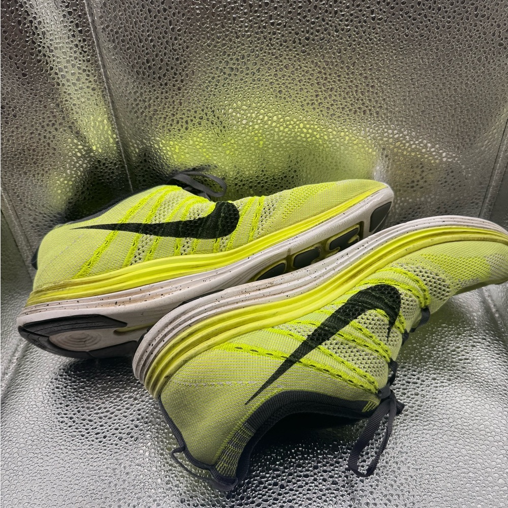 Nike Flyknit Lunar 1+ Volt Black 554887-705 Men’s Size 10.5 Running Shoes - Picture 4 of 11